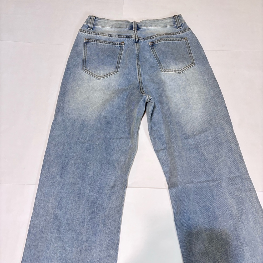SHEIN Light Blue Distressed Denim Jeans - Picture 8 of 9